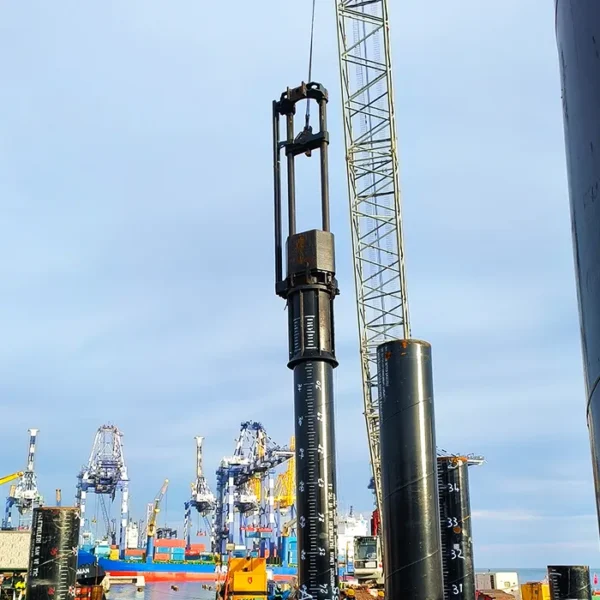 crane pile driving hammers for offshore dock - Juwei