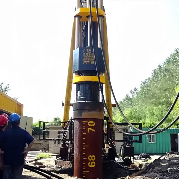 Juwei Hydraulic impact hammers on the test station