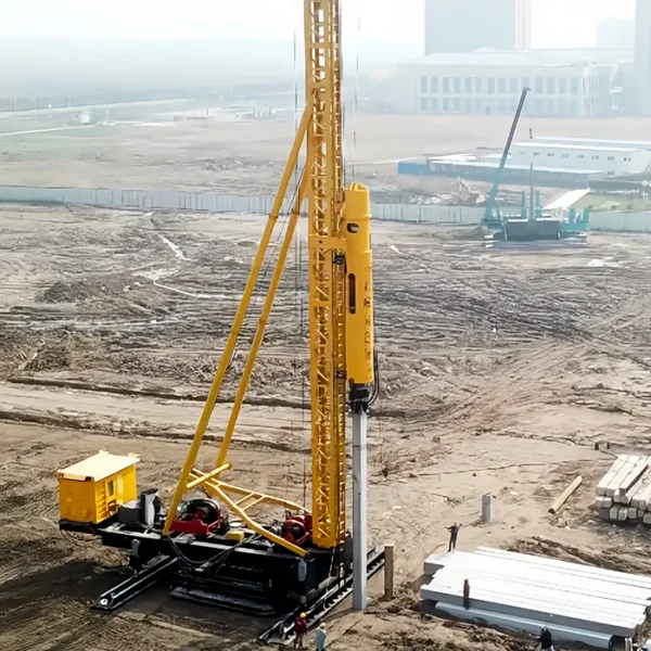 hydraulic hammer pile driving for concrete piles