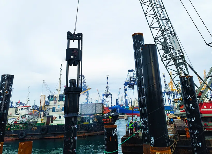 Juwei d diesel hammer pile drivers for port