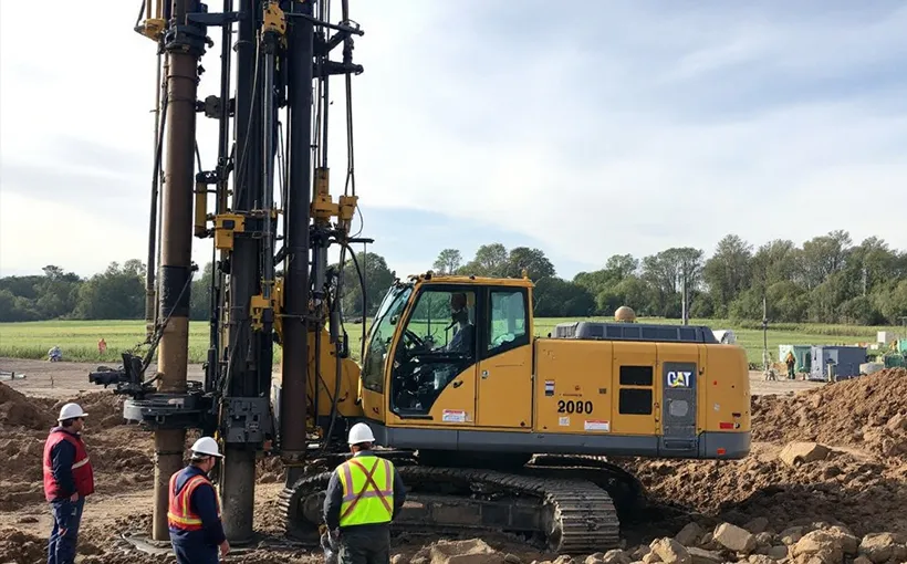 piling rig for deep foundation